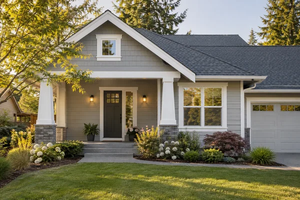 A carefully finished home exterior