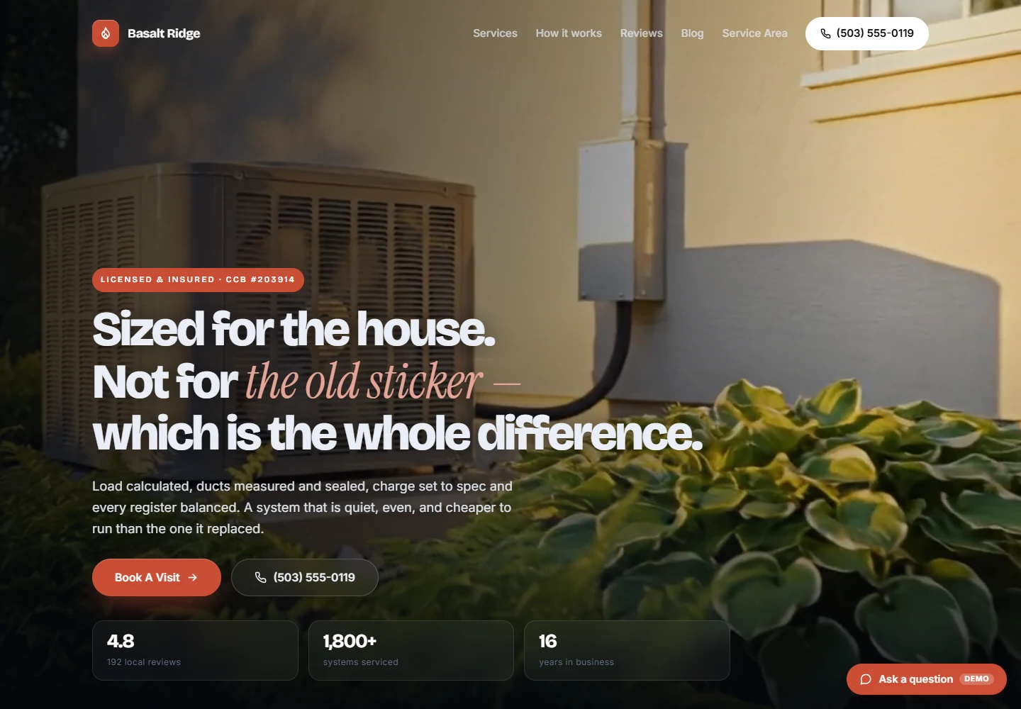 Atlas9 hvac website design