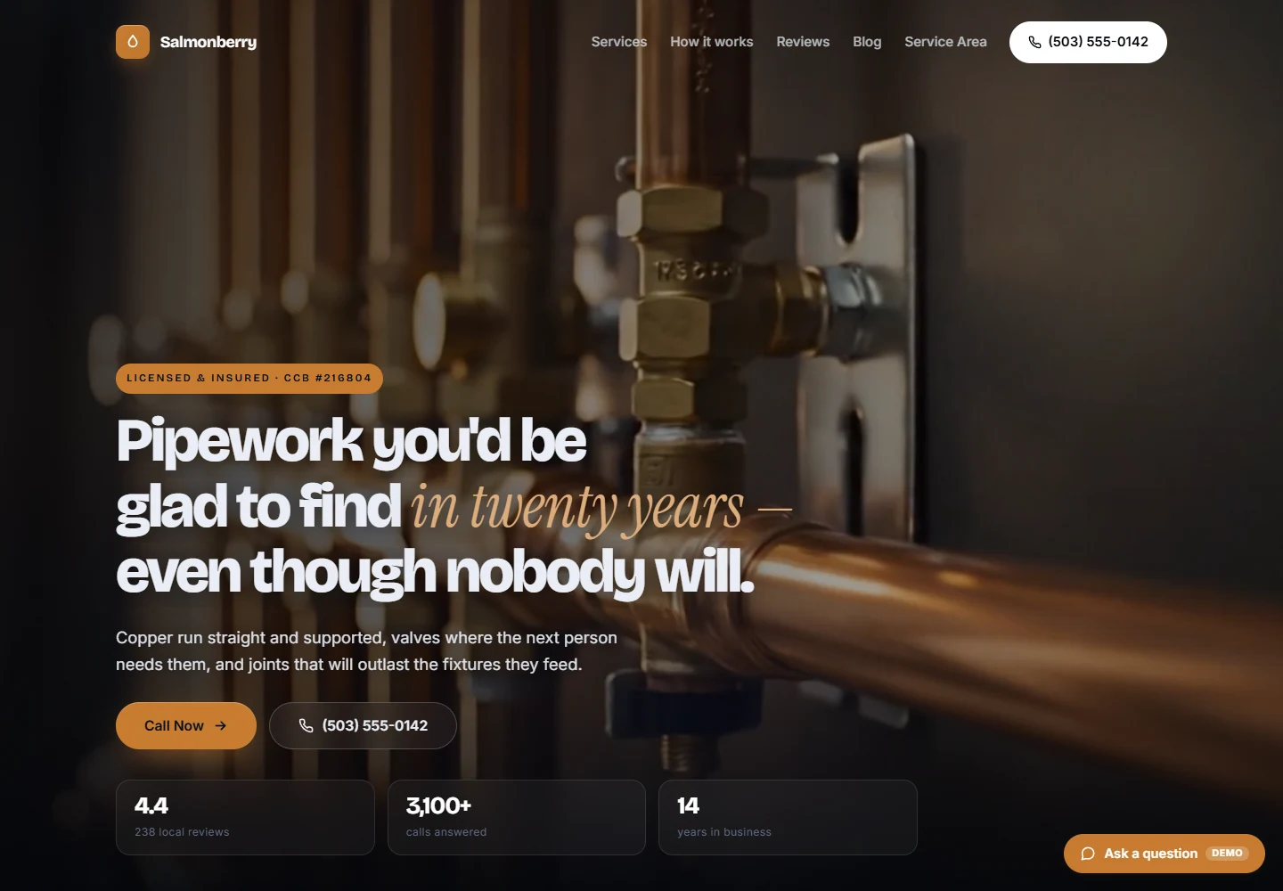 Atlas9 plumbing website design